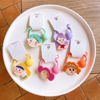 new pattern Korean Edition children Cartoon Hairpin lovely Little Girl Tousheng baby Hair tie Ponytail rubber string