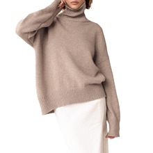 2024跨境亚马逊速卖通爆款加厚针织衫秋冬宽松高领欧美毛衣