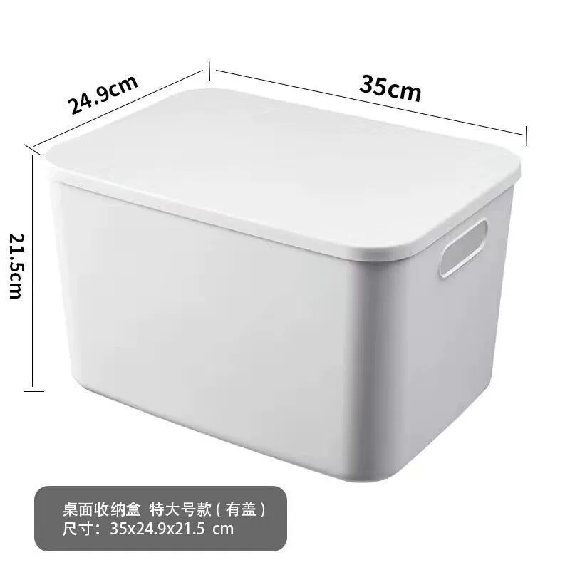 Multifunctional Storage Box, Plastic Desktop & Kitchen Organizer, Multiple Sizes, With/Without Lid