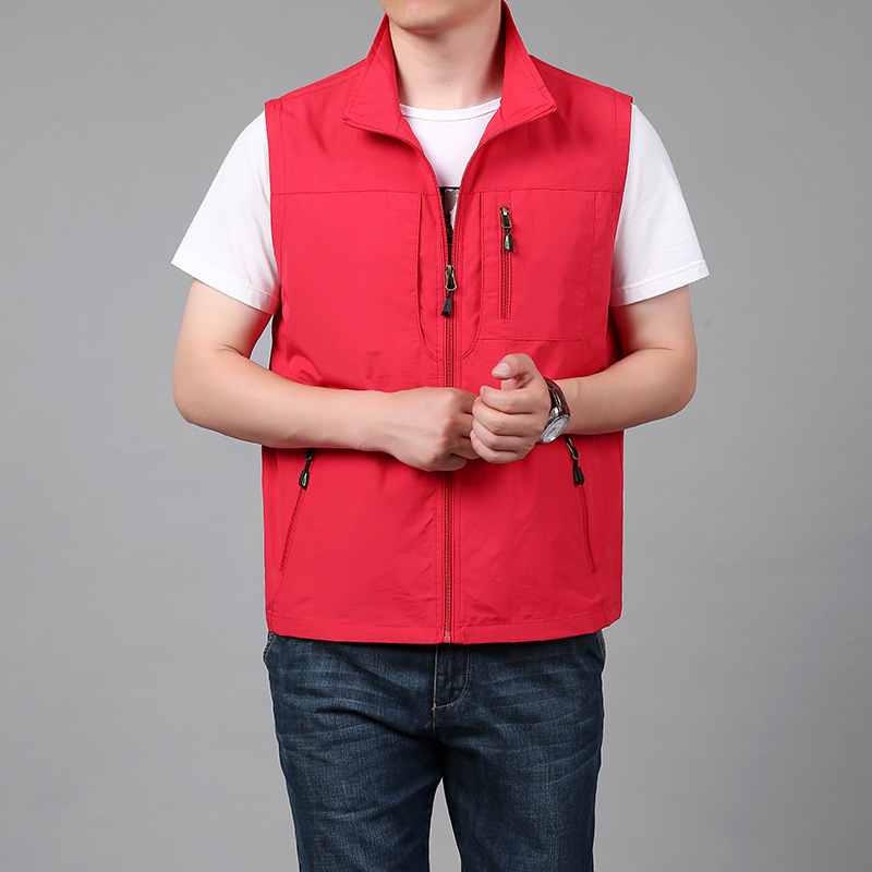Spring and Autumn Multi-Pocket Quick-Drying Waterproof New Casual Vest Men's Outdoor Vertical Collar Fishing Photography Advertising Vest 1906 Spring and Autumn Multi-Pocket Quick-Drying Waterproof New Casual Vest Men's Outdoor Vertical Collar Fishing Photography Advertising Vest 1906