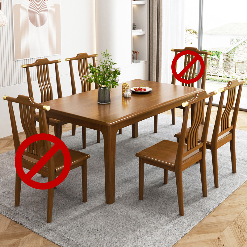 Mesa de comedor nogal oro + 4 sillas