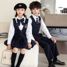 2023新款校服套装小学生夏季幼儿园园服儿童大小班服英伦学院风