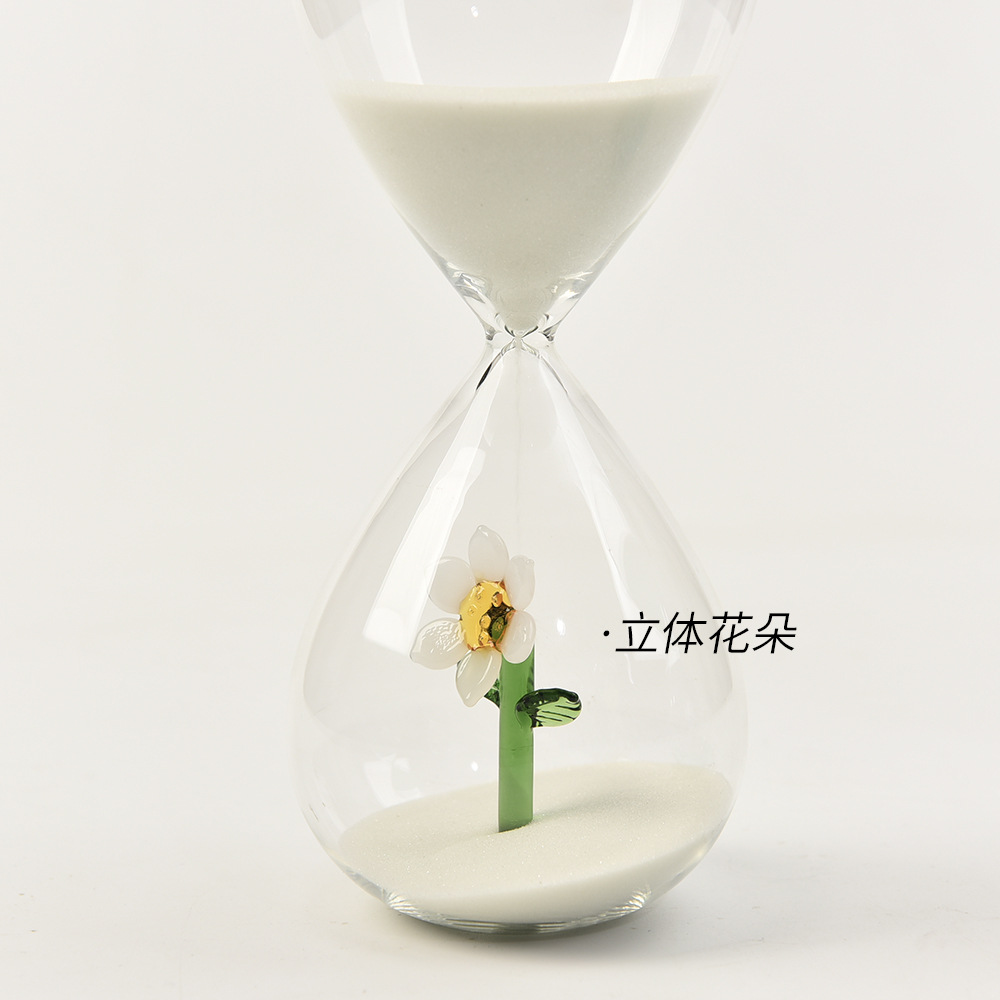 30 minutos creativos árbol de Navidad reloj de arena cronometrador abeja modelado decoraciones para el hogar artesanías de vidrio fábrica al por mayor