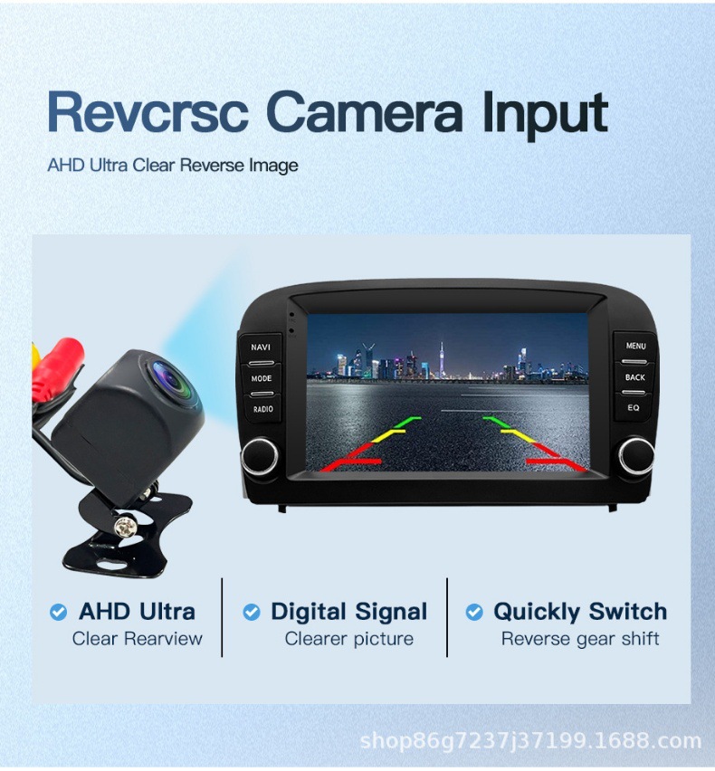 Suitable for 01-11 Mercedes SL R230 7inch Universal Android Car Navigation with Integrated Reverse Camera and Carplay