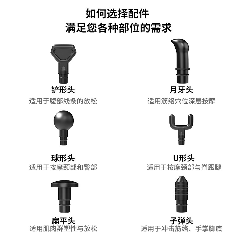 Venta caliente transfronteriza pistola fascia eléctrica inteligente Conversión de frecuencia de vibración Dispositivo de fitness nuevo músculo masaje de alta frecuencia fascia