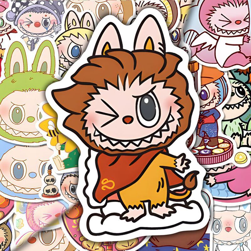 【ラブブ】人気の高見えラブブステッカー 漫画 かわいい バブルマート デコレーション ハンドブック 防水ステッカー|undefined