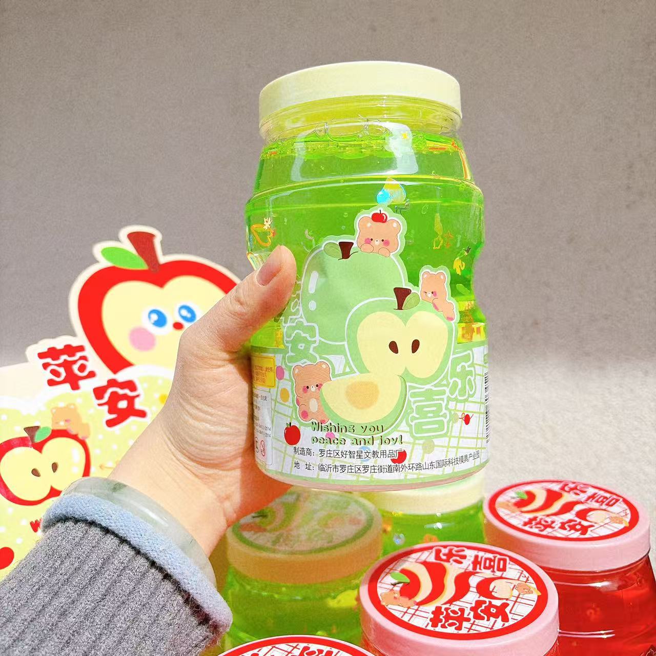 1000 gramos botellas grandes de barro de cristal hechas a mano DIY barro de color slime juguetes para niños barro de color descompresión pegamento espumante