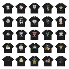 Casablanca Summer New Arrival Tennis Club Printed Relaxed Fit Short-Sleeve T-Shirt for Men and Women