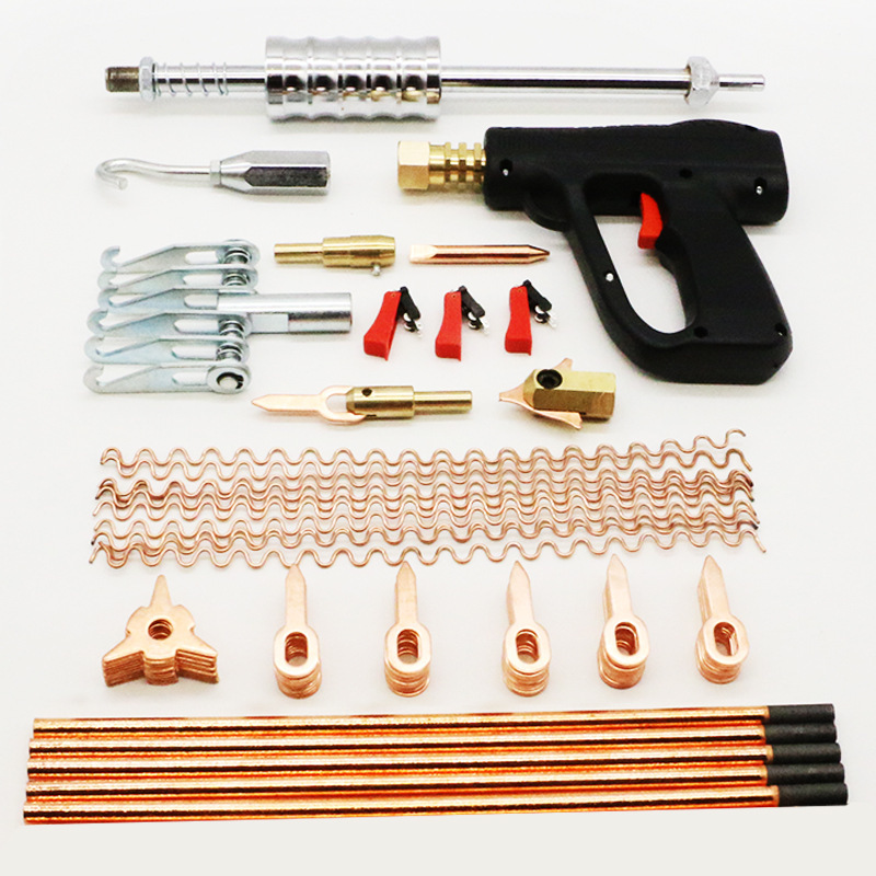 Máquina de reparación y modelado de carrocerías, máquina Meson con martillo de tracción de pieza triangular, mandril de pieza redonda de bloqueo, herramienta para chapa metálica.