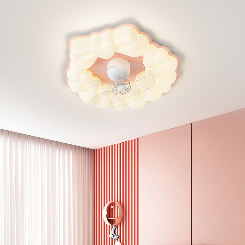 Lámpara de dormitorio, nueva nube, sacudiendo la cabeza, lámpara de ventilador, habitación para niños, espectro completo, protección ocular, ventilador inteligente, lámpara de techo integrada