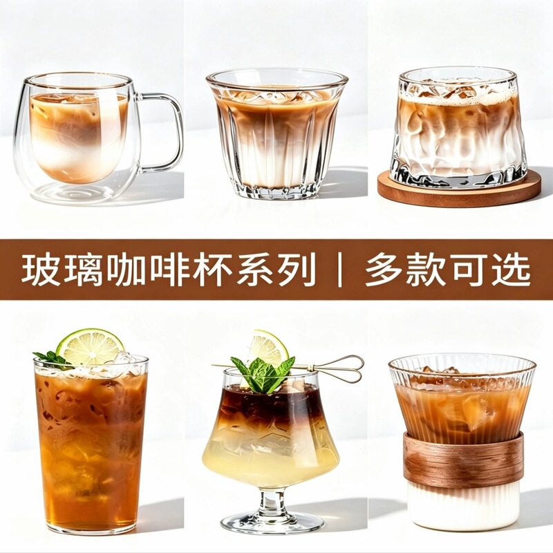 Household Coffee Cup, Thickened Glass Cup, American-Style Espresso High-End Latte Cup, Dirty Coffee Cup, Bamboo Sleeve Glass Cup Household Coffee Cup, Thickened Glass Cup, American-Style Espresso High-End Latte Cup, Dirty Coffee Cup, Bamboo Sleeve Glass Cup