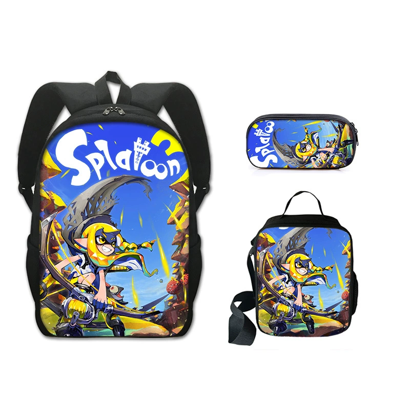 Backpack, pencil case, set, new collection, polyester, 3 piece set