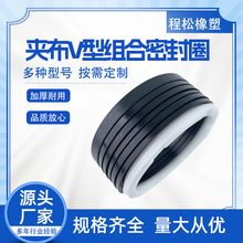 夹布组合密封圈V型氟胶橡胶硅胶材质耐腐蚀密封件轴承耐高温