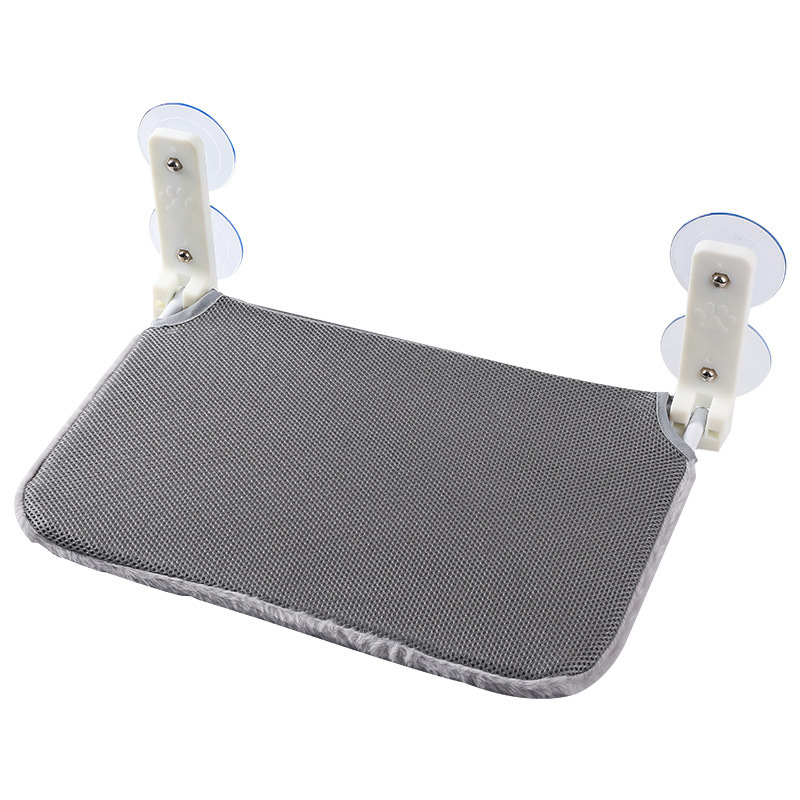 Hamaca de gato plegable doble ventosa tela de felpa estable ventana de gato pared salto ventosa gato hamaca al por mayor