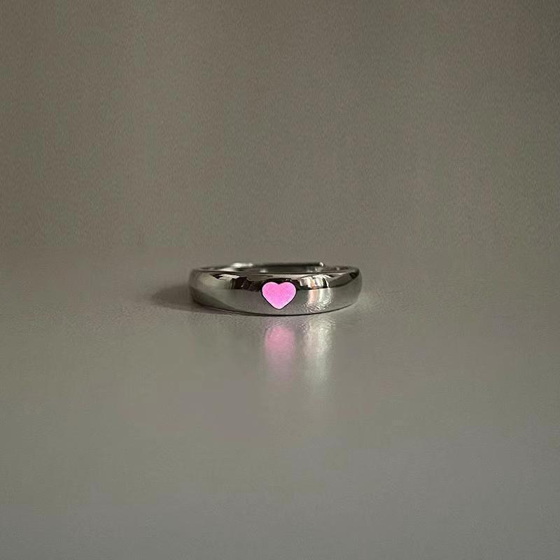 Sweet Heart Shape Metal Plating Couple Open Rings display picture 2