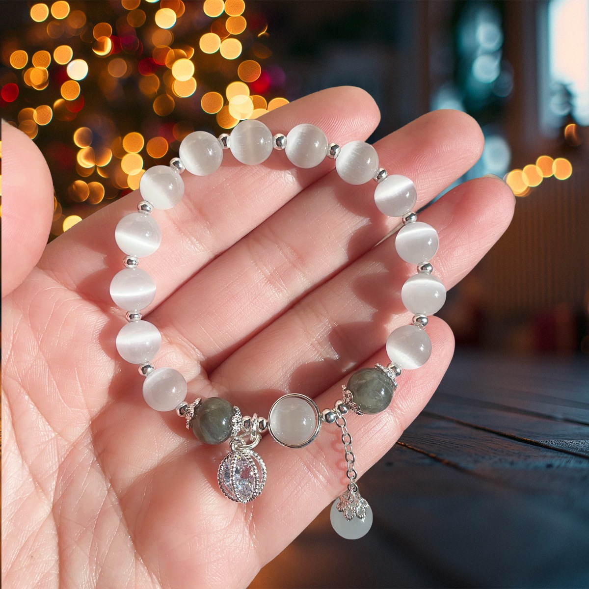 Nouveau Bracelet en pierre œil de chat, Bracelet du même Style pour Temple féminin, cadeau de Collection de bracelets de Style chinois populaire_voghion.com