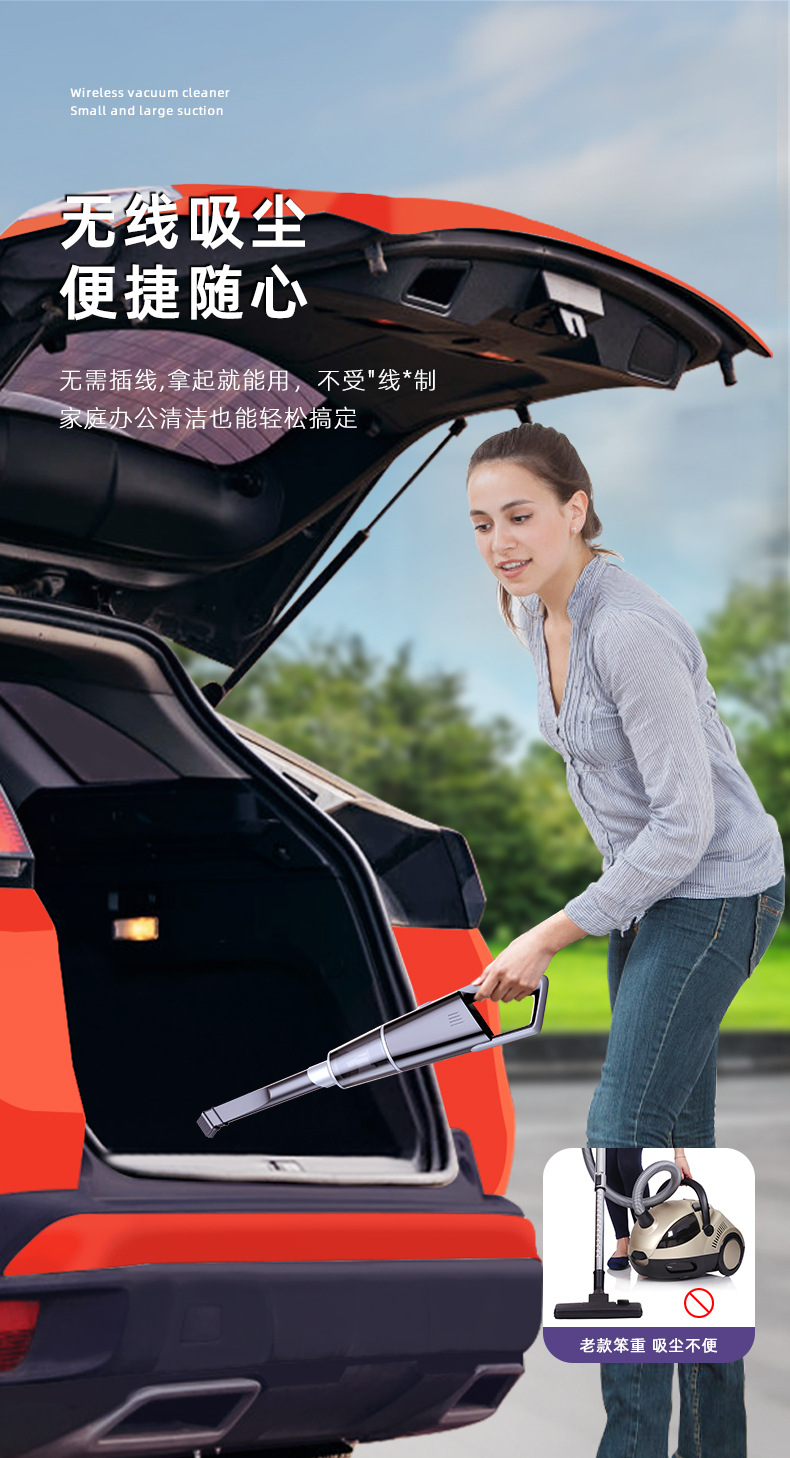 Brushless Vacuum Cleaner Car Super Suction Car Portable Handheld Wireless Small Long Endurance Pet Hair Suction