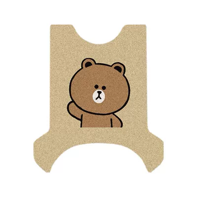 Silk Ring Foot Pad Waterproof | Electric vehicle foot mat - knife-hotspot-chinese-style-edition-brown-bear