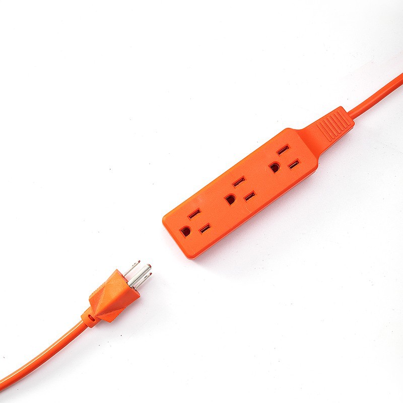 Cable de extensión de alimentación al aire libre de tres enchufes de América del Sur 3 agujeros enchufe interior de EE.UU. comercio exterior anti-shock