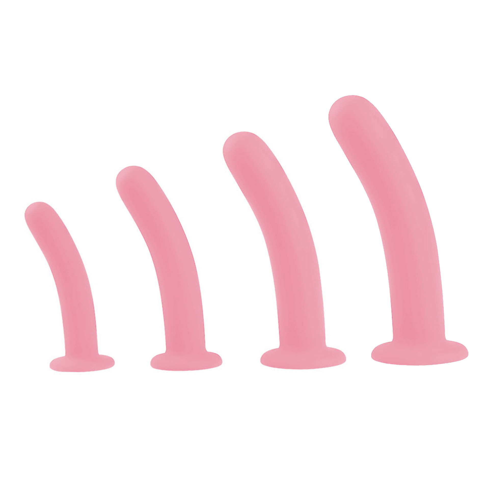 Conjunto de 3 plugs anales de silicona, alargados, para adultos