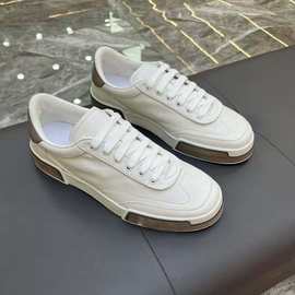 欧洲站外贸经典德训鞋男女同款真皮系带休闲圆头平底运动鞋情侣鞋