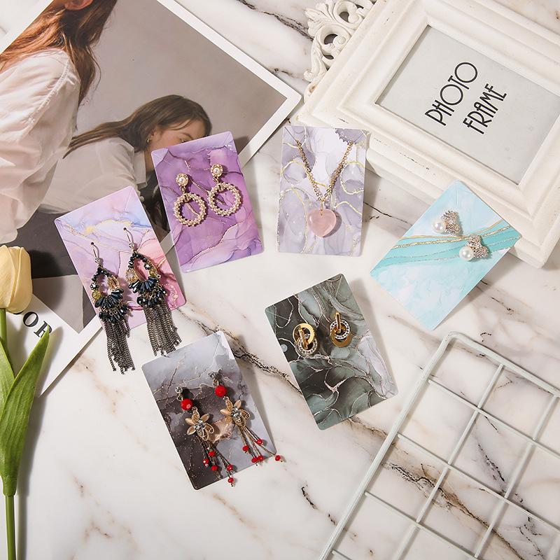 Jewelry packaging cardboard Classification Pastoral Simple Style Tie Dye Paper Card Wholesale Jewelry Packaging Cardboard