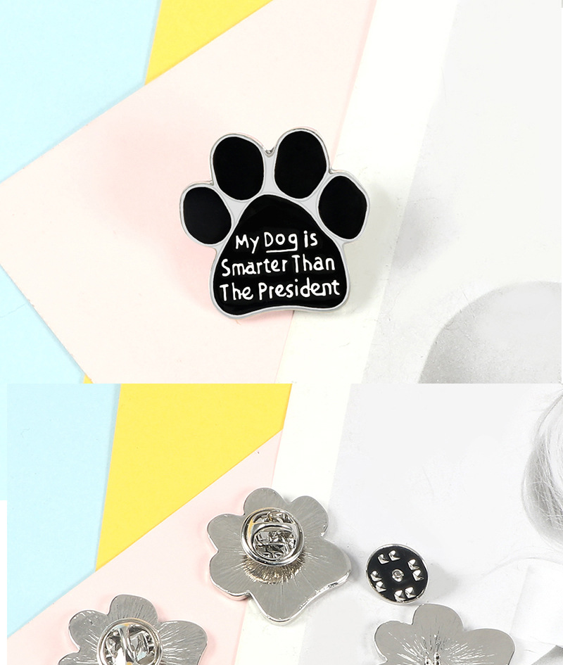10g Weight Brooches Classification Holiday, Daily Occasion Alloy Material Letter, Paw Print Pattern Unisex Gender Enamel Design Cartoon Style Style Cartoon Style Pin Letter Paw Print Alloy Enamel Unisex Brooches 9