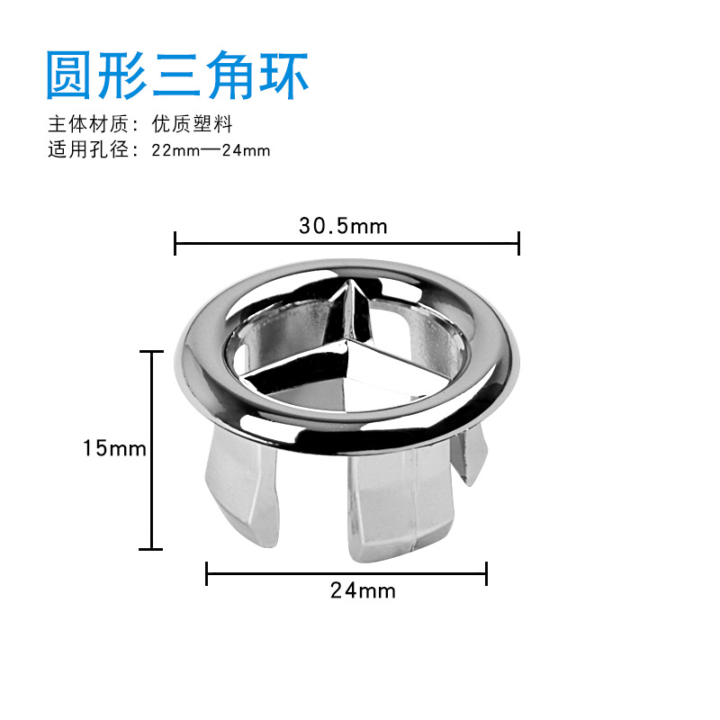Lavabo desbordamiento anillo pedestal cuenca anillo decorativo desbordamiento boca anillo neto Mercedes-Benz doble capa anillo cuenca Accesorios