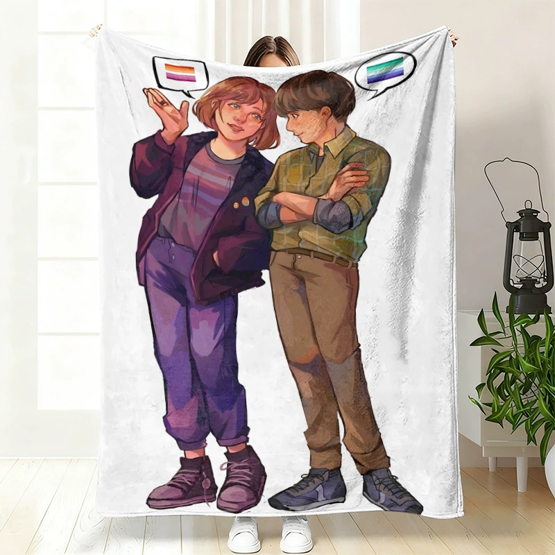 Плюшевая флисовая плед-одеяло BylerCP (в стиле Stranger Things), мягкий для отдыха, 70×100–150×200 см