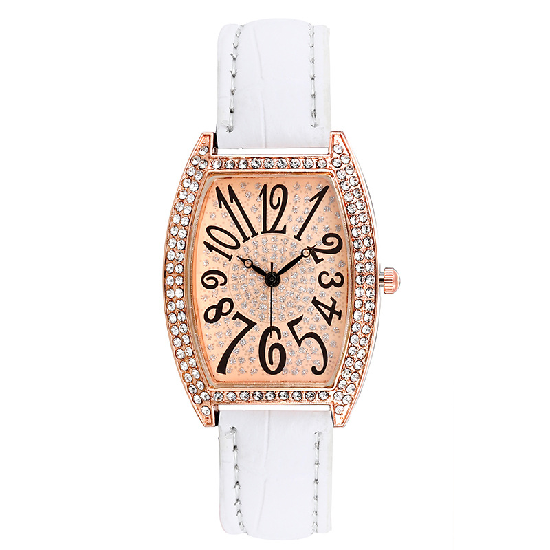 Celebridad de Internet mismo estilo reloj estrellado cinturón femenino en forma de barril reloj femenino estudiante versátil diamante ins estilo retro reloj