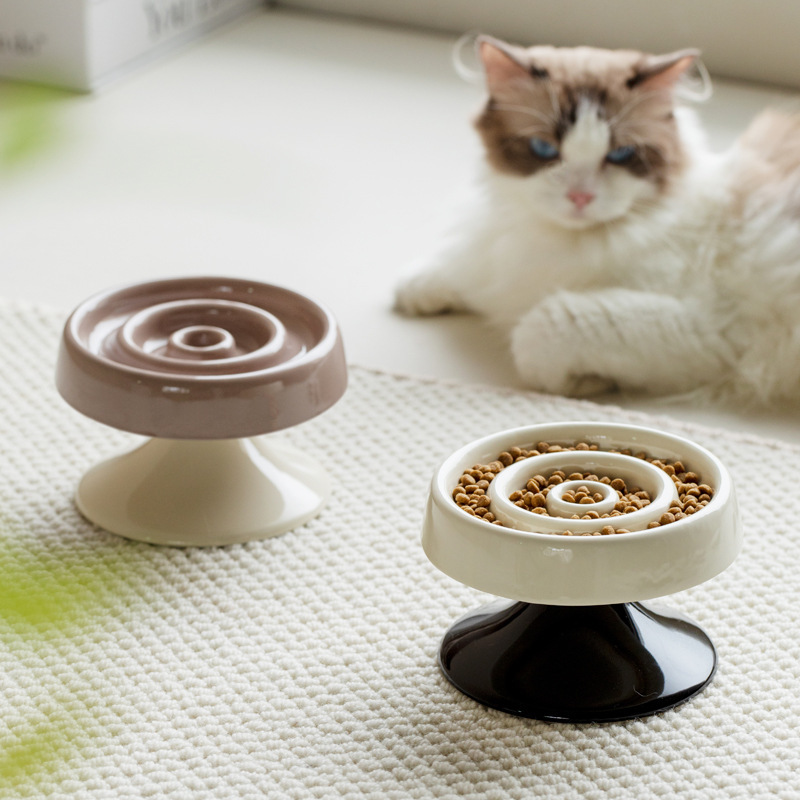 Ceramic Pet Slow Food Bowl Cervical Spine Protection Cat Bowl Cat Dinner Plate Anti-choking Slow Food Cat Food Bowl Dog Food Basin Food Plate Ceramic Pet Slow Food Bowl Cervical Spine Protection Cat Bowl Cat Dinner Plate Anti-choking Slow Food Cat Food Bowl Dog Food Basin Food Plate
