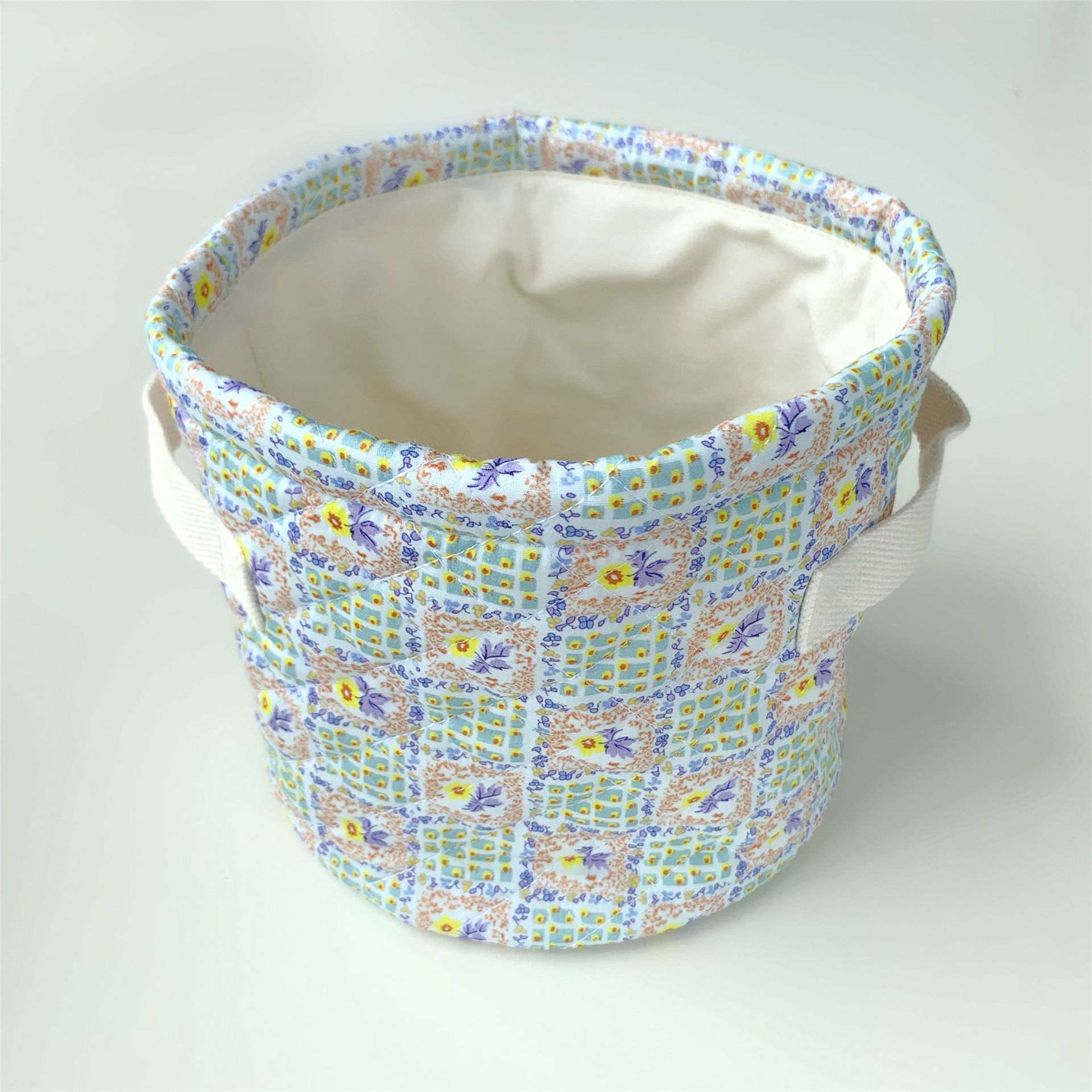 Green grid floral