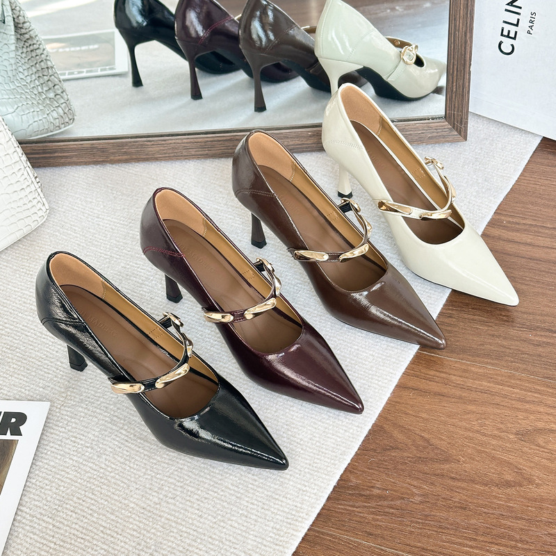7899-1 Steve Madden Pointed Toe Mary Jane 2026 Spring and Autumn Beautiful and Comfortable Light Luxury Stiletto High Heels
