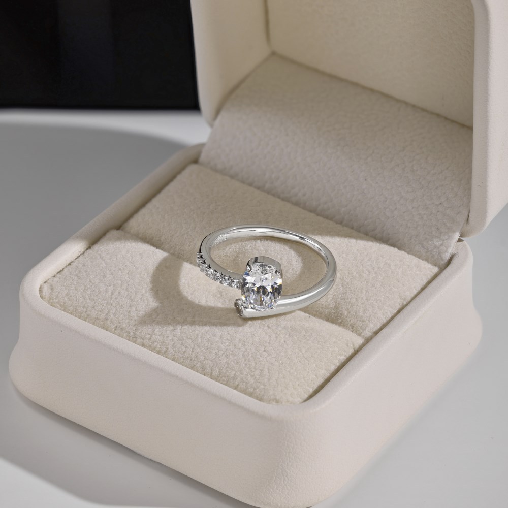 7g Weight Zircon Inlay Material Open Rings, Rings Classification 5, 9, Adjustable Ring Size 1 Piece Quantity Holiday, Daily Occasion 925 Sterling Silver Material Heart Shape Pattern Women's Gender Plating, Inlay Design Basic, Simple Style, Classic Style Style 925 Sterling Silver Zircon Heart Shape Open Rings Rings 47