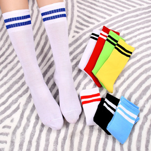 Children's Stockings Girls' Summer Thin Boys Football Socks Solid Color Cotton Socks High Barrel White Socks Students Stylist Socks