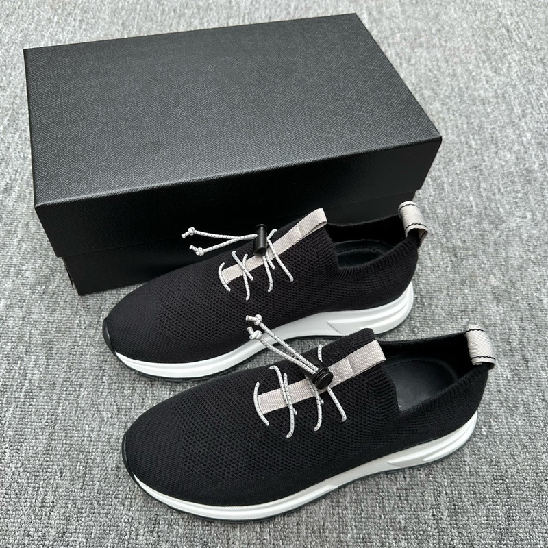 2024 new men's shoes summer casual shoes cashmere knitted mesh breathable wear elastic band running sneaker tide