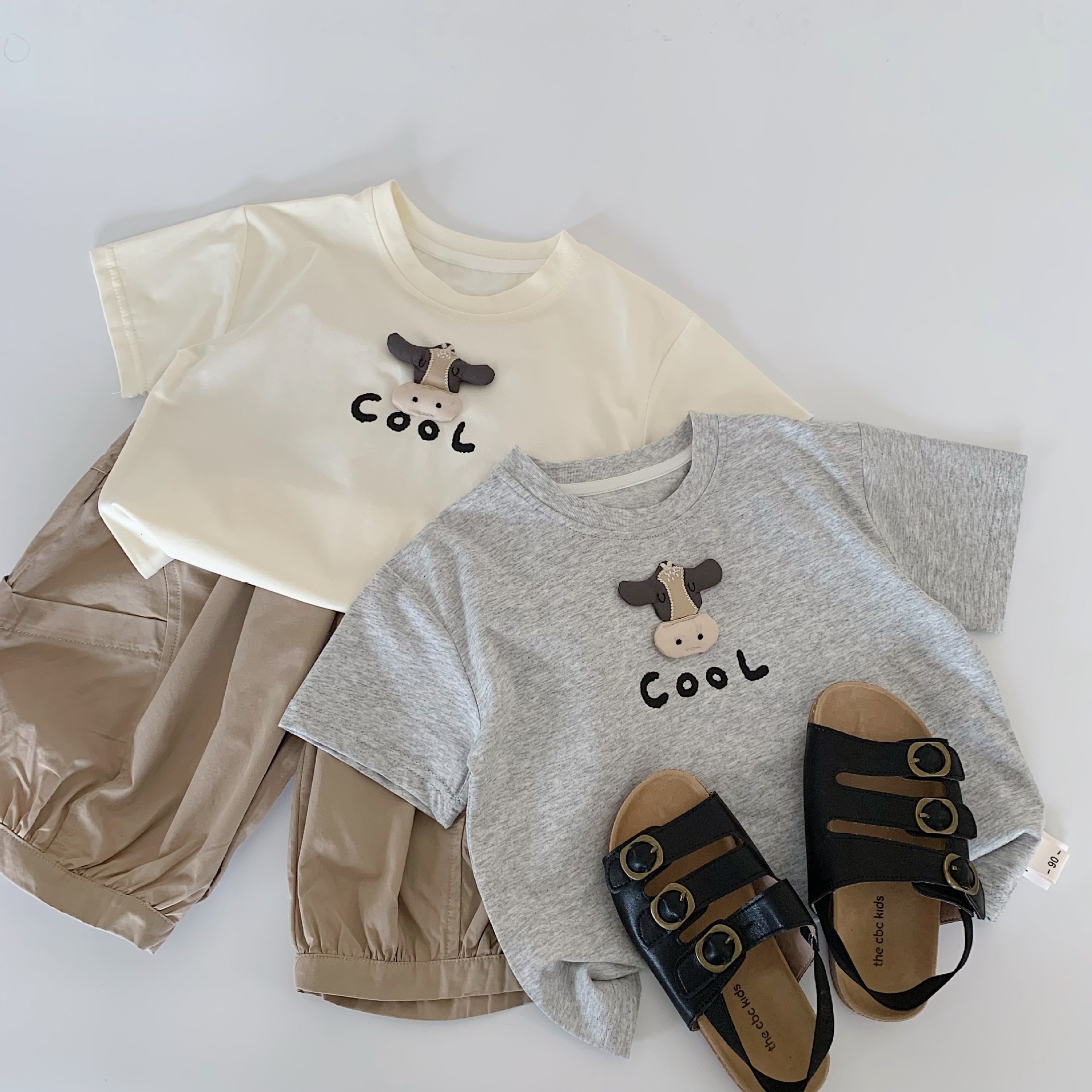 Camiseta de verano para niños Maibao 2025 verano nuevo suéter de manga corta de dibujos animados para niños coreanos