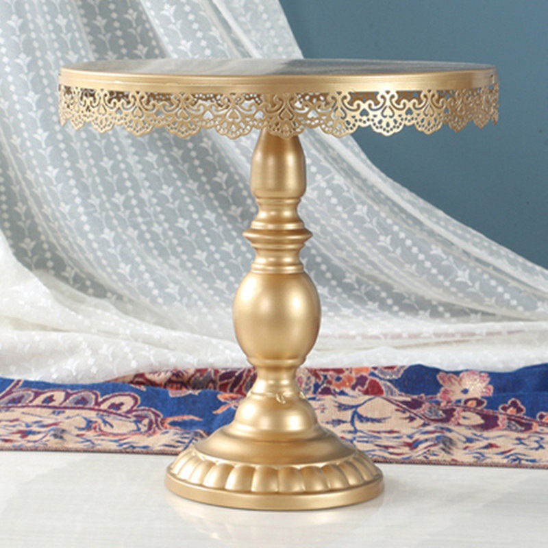 Nuevo estilo europeo soporte de pastel de hierro estilo europeo mesa de postre accesorios de boda Placa de pastel de encaje hierro postre soporte de exhibición