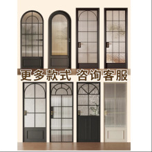 法式复古门铝合金浴室平开门推拉门中古风玻璃门卫生间门阳台拉门