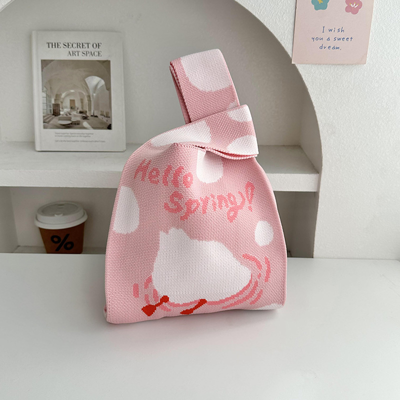 Bolsas de punto bolsas de mano coreanas de gran capacidad bolsas de mano bolsas de mano bolsas de regalo bolsas de muñeca al por mayor
