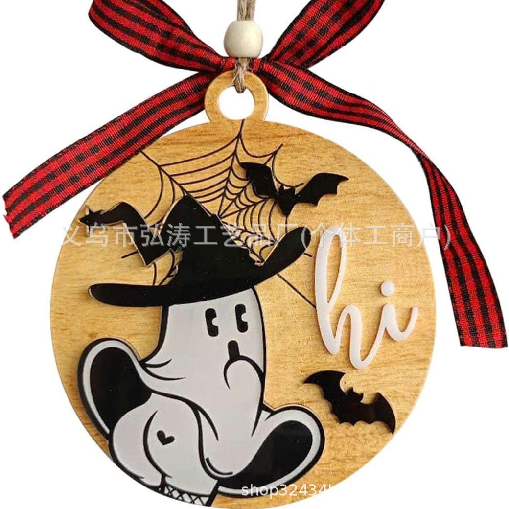 Decoración colgante 2026 nuevo mejor regalo de mudanza decoración de madera decoración para el hogar decoración del árbol de Navidad rojo