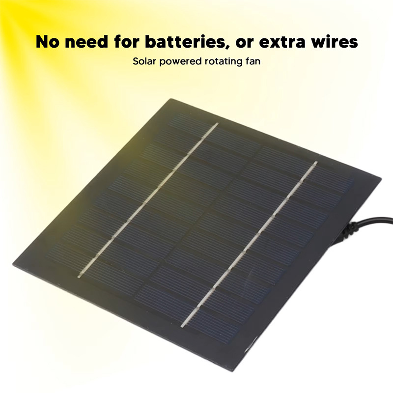 Cross border 5W6V solar panel with single fan, chicken house pet exhaust fan, portable electric exha