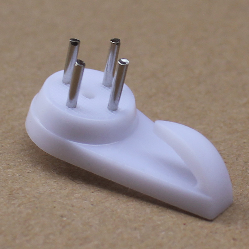 中號尖頭塑料挂鈎無痕牆釘PP牆挂畫框尖鈎時鍾尖頭挂勾免鑽壁挂釘