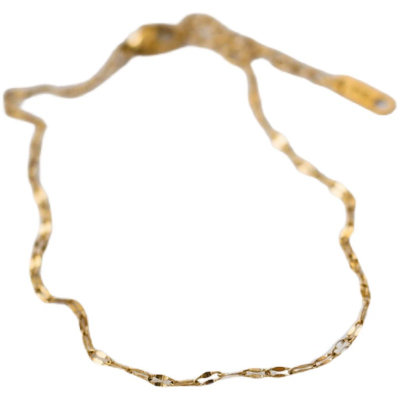 Ножные цепи женщины 2024 новый прилив 18k золотая сеть красная ножная цепь титановая сталь розовая золотая фея