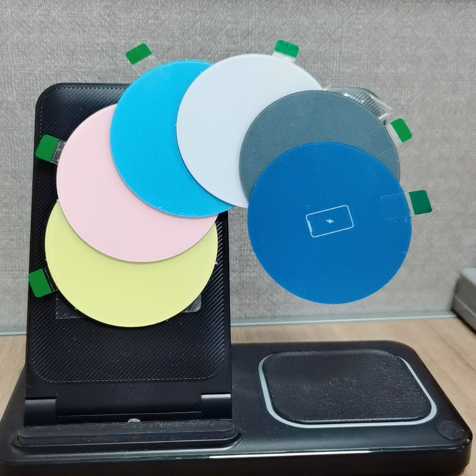 PET亚克力面板贴 无线充圆形PMMA透明面板 指纹锁半透茶色镜片贴