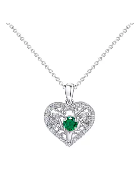 Cultured emerald (main stone round 5mm)