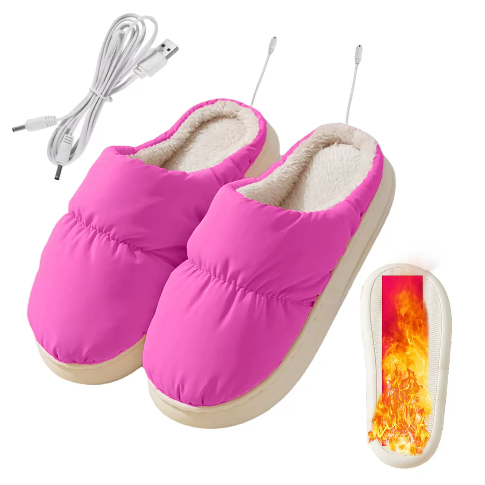 USB加热鞋 跨境货源电热鞋厂家USB电热鞋USB羽绒拖鞋暖脚宝 USB鞋