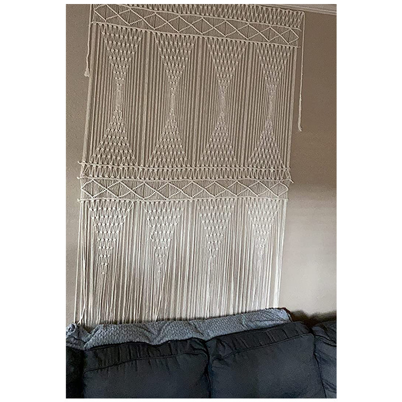 New Large Cotton Rope Tassel Handmade Braided Door Curtain Curtain Partition Bohemian Tapestry Room Braided Door Curtain