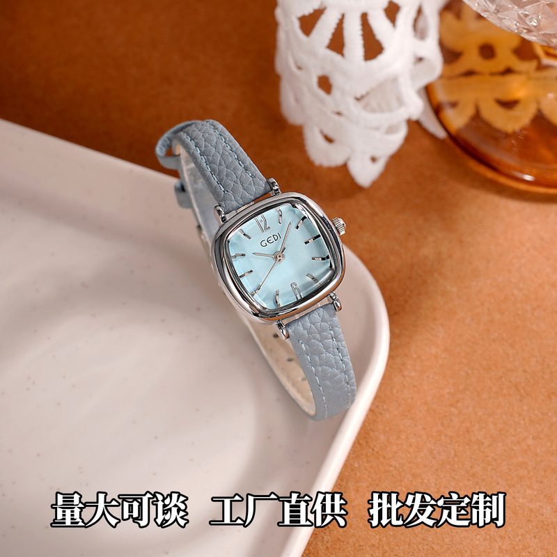 Goldie Simple and Stylish Red Strap High-Value Quartz Watch, Women's Light Luxury Niche Student Ladies' Watch