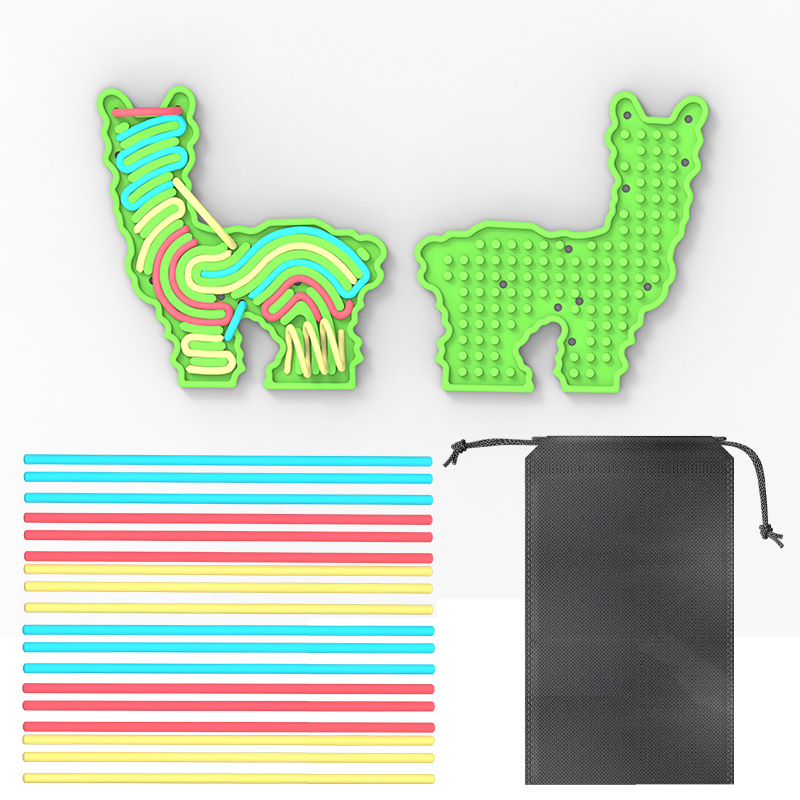 Amazon Hot Sale Silicone Puzzle Niños Desprimir Alpaca Sensory Board Silicone Grado Alimentos Sin BPA